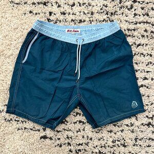 Men's Mr. Swim Bathing Suit/Swim Trunks - Large - Blue and Teal